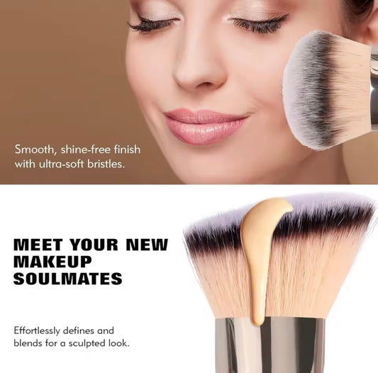 Professional Dual-Ended Makeup Brush – Foundation, Blush, Contour & Concealer