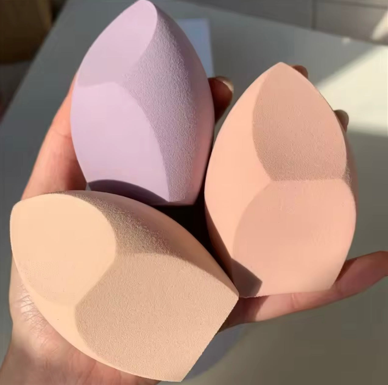3-Piece Luxe Makeup Sponge Set – Seamless Foundation Finish