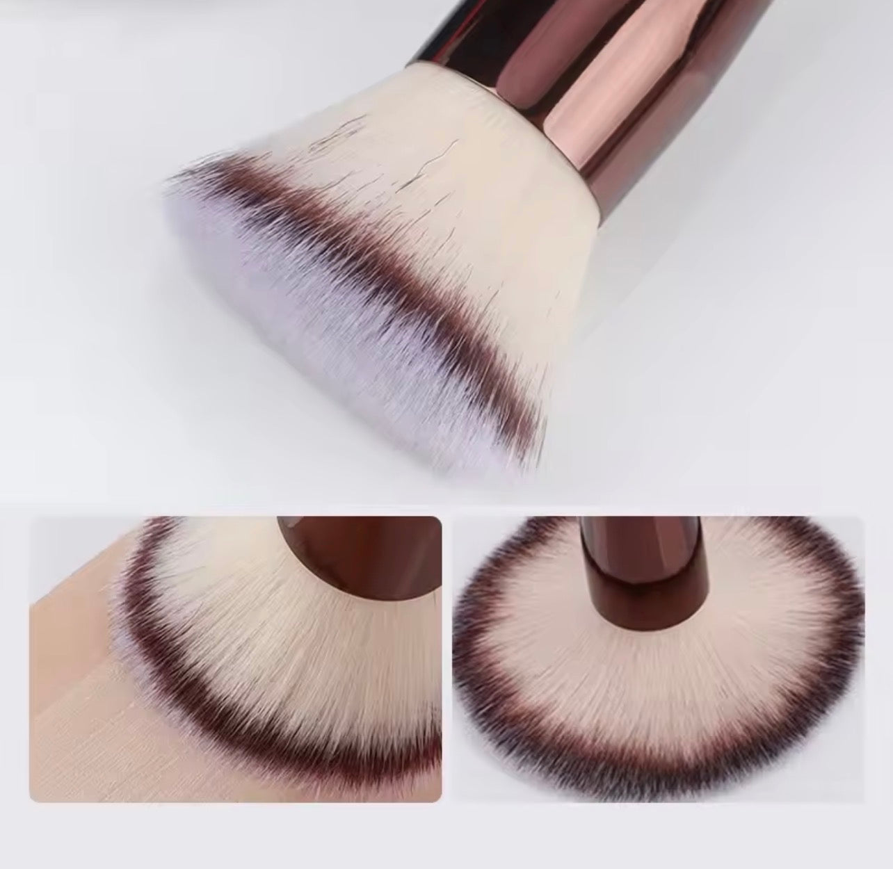 3-Piece Makeup Brush Set – Foundation, Blush & BB Cream Brushes