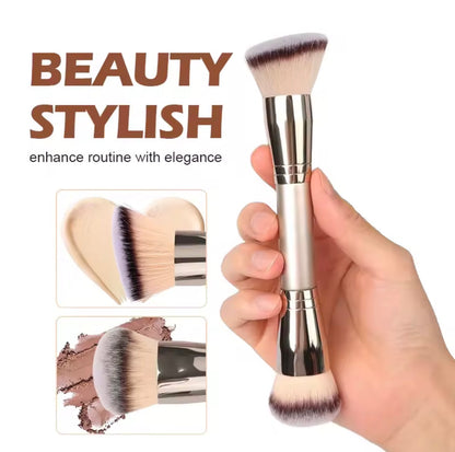 Professional Dual-Ended Makeup Brush – Foundation, Blush, Contour & Concealer