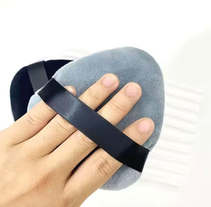 Large Velvet Triangle Powder Puff – Soft Cosmetic Makeup Tool