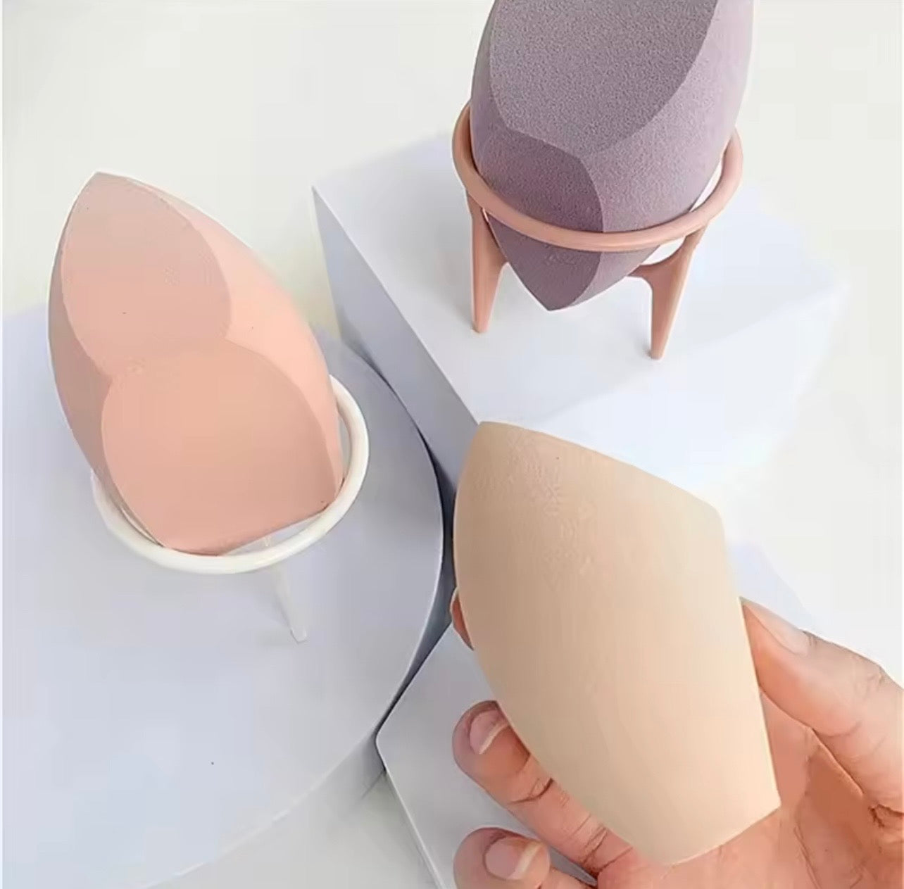 3-Piece Luxe Makeup Sponge Set – Seamless Foundation Finish