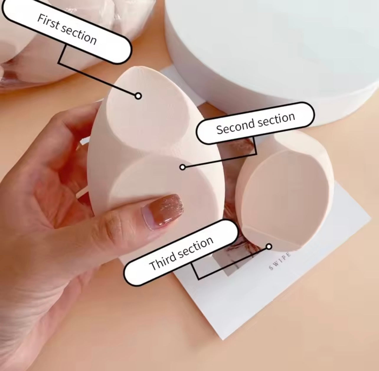 3-Piece Luxe Makeup Sponge Set – Seamless Foundation Finish